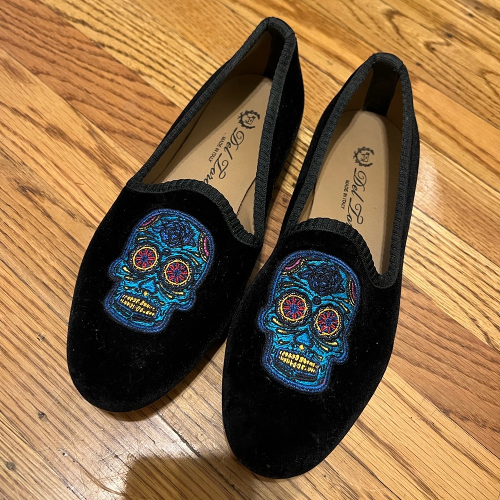 Del Toro- Day of the Dead Velvet Loafer